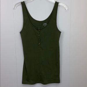 old navy olive green first layer tank top small
